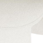 HomePop Quinn Modern Cream White Boucle Ottoman
