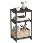 VASAGLE Small Side Table in Classic Black