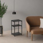 VASAGLE Small Side Table in Classic Black