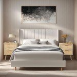 Finnhomy Rattan-Decor Nightstand Set with Storage