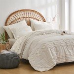 White Tufted 7-Piece Queen Comforter Set