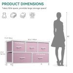 YITAHOME 5-Drawer Fabric Storage Tower Unit