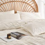 White Tufted 7-Piece Queen Comforter Set