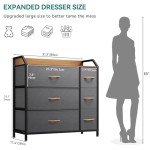 YITAHOME 6-Drawer Fabric Dresser for Bedroom