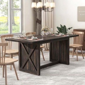 Rustic 71" Dining Table for 6 to 8 People