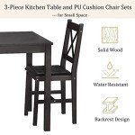 Hudada 3-Piece Wooden Kitchen Table Set