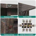 Rustic 71" Dining Table for 6 to 8 People