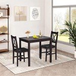 Hudada 3-Piece Wooden Kitchen Table Set
