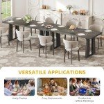 Rustic Grey Rectangle Dining Table for 4-6