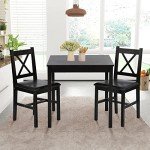 Hudada 3-Piece Wooden Kitchen Table Set