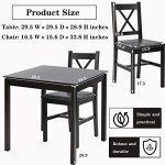 Hudada 3-Piece Wooden Kitchen Table Set