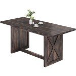 Rustic 71" Dining Table for 6 to 8 People