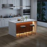 63" LED Marble Dining Table for 4-6 People