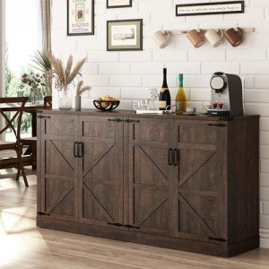 Farmhouse 65-Inch Sideboard Buffet Cabinet with Storage