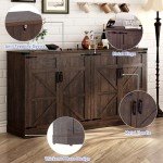 Farmhouse 65-Inch Sideboard Buffet Cabinet with Storage