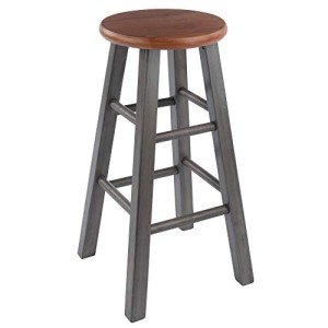 Rustic Gray and Teak Ivy Counter Stool 24