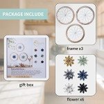 3-Piece Round Farmhouse Wall Decor Set with Flowers