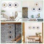 3-Piece Round Farmhouse Wall Decor Set with Flowers