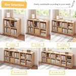NELYE 8-Cube Bookcase with Fabric Storage Bins