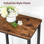 Set of 2 Rustic Brown Bar Stools