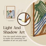Colorful Abstract Mountain Metal Wall Art Set
