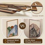 Colorful Abstract Mountain Metal Wall Art Set