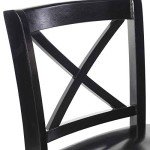 Stylish Black X Back Counter Stool by Linon