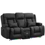 TUNYI Massage Recliner Chair with LED Lights