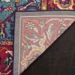 Monaco Collection 8' x 10' Area Rug - Red & Turquoise