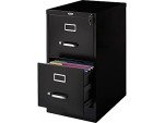 Locking 2-Drawer Vertical File Cabinet - Black