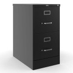 Locking 2-Drawer Vertical File Cabinet - Black