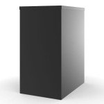 Locking 2-Drawer Vertical File Cabinet - Black