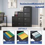 4-Drawer Vertical File Cabinet for Home Office