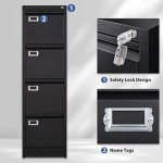 4-Drawer Vertical File Cabinet for Home Office