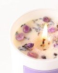 Lavender Soy Candles with Crystals - 10oz