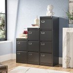 4-Drawer Vertical File Cabinet for Home Office