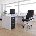 Locking 2-Drawer Vertical File Cabinet - Black