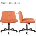 PUKAMI Adjustable Criss Cross Office Chair with Wheels