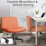 PUKAMI Adjustable Criss Cross Office Chair with Wheels