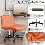 PUKAMI Adjustable Criss Cross Office Chair with Wheels