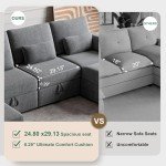 U-Shaped Modular Sectional Sofa with Storage & Ottomans