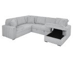 LUSPAZ 122" U-Shape Sofa with USB Ports