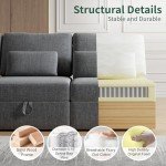 U-Shaped Modular Sectional Sofa with Storage & Ottomans