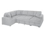 LUSPAZ 122" U-Shape Sofa with USB Ports