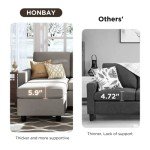 Light Grey Reversible L-Shaped Sectional Sofa