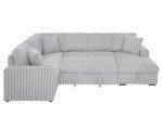 LUSPAZ 122" U-Shape Sofa with USB Ports