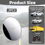 2-Inch Round Blind Spot Car Mirrors - 2 Pack