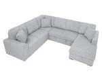 LUSPAZ 122" U-Shape Sofa with USB Ports