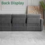 U-Shaped Modular Sectional Sofa with Storage & Ottomans