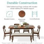 Stylish 6-Piece Mid-Century Dining Set